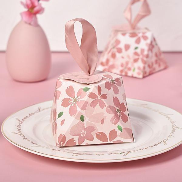 Bright Color Bloom Printed Customized Gift Box Packaging Paper Candy Gift Box