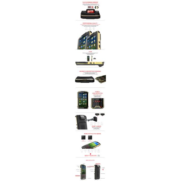 Wireless Handheld Laser Qr 2D Barcode Scanner android OS with Touch Display and 8GB Memory