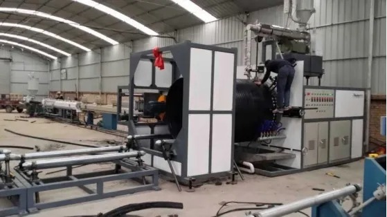 Automatic Double Wall Corrugated Pipe Production Line for HDPE Drainage Pipe Manufacturing
