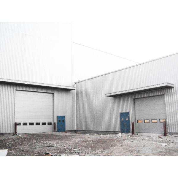 PVC Viewing Window Galvanized Steel Security Door , Exterior Automatic Security Door