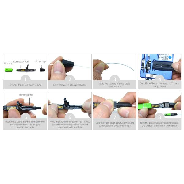 Pre Polished Ftth Fast Connector Ferrule Field Assembly Fiber Optic Connectors