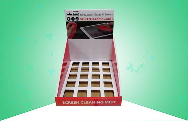 Buy SGS Approval Cardboard Counter Displays Box Selling Screen Cleaner With Insertor at wholesale prices