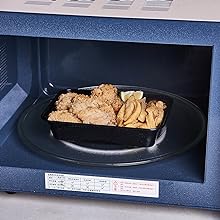 28 Oz 1 Compartment Black Rectangular Reusable To Go Lunch Prepping Boxes BPA-Free Microwavable Freezer Dishwasher