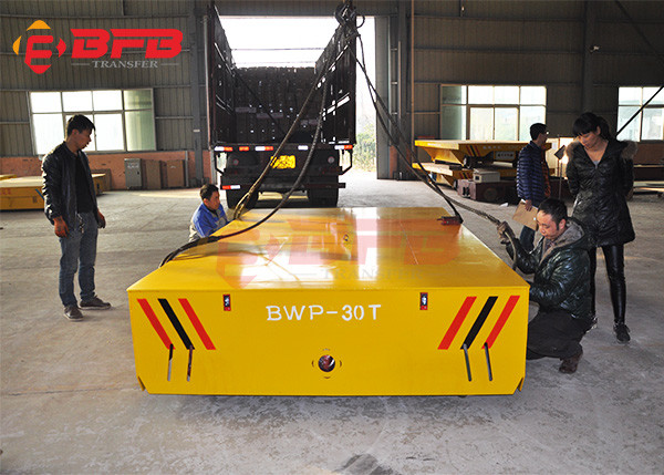30 Ton Flat Bed Pipe Handling Trackless Transfer Cart