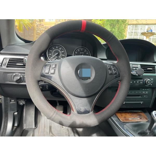 Hand Sewn Steering Wheel Cover for BMW E90 E91 E92 E87 E81 E82 E88 X1 E84 M3 325i 330i 335i