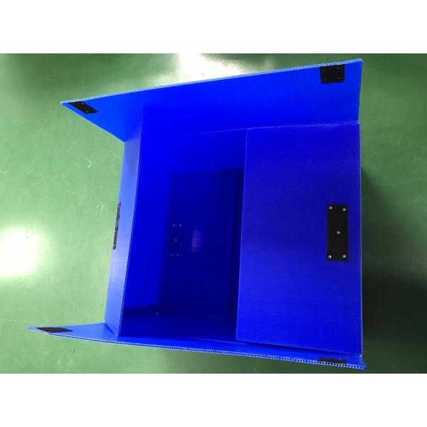 Corrugated Plastic Reusable Boxes Durable PP Corrugated Box Blue