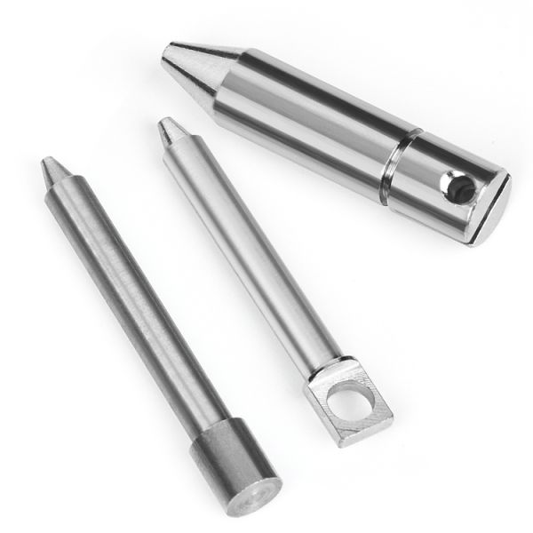 Brass silver plated contact pins, high precision electrical insertion terminals for connectors, custom length, low resistance