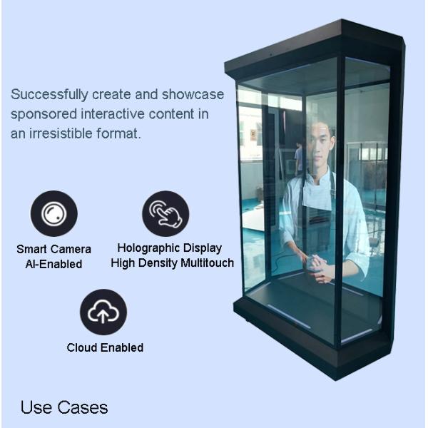75 Inch 3D Holobox 2000nits LCD Transparent