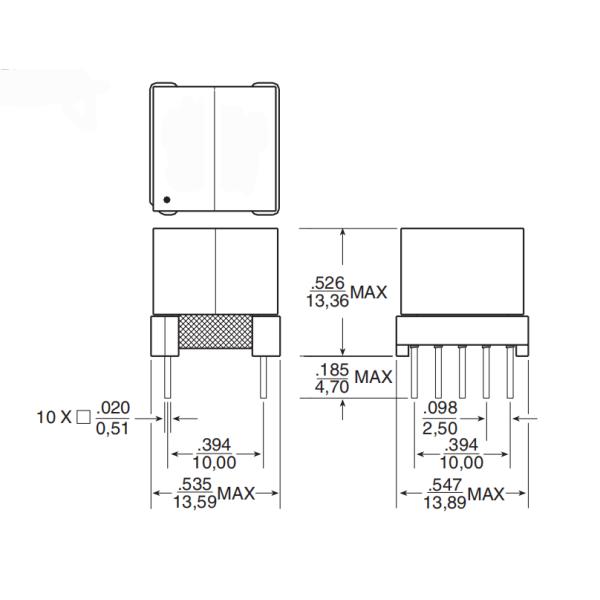 B1093 Excellent THD Performance SHDSL Line Transformers Through - Hole