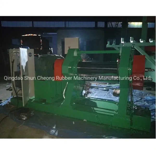 High Precision Two Roll Rubber Calender Machine with Chilled Cast Iron Rollers and Emergency Stop Device