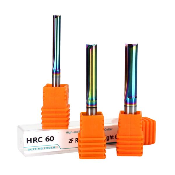 YingBa High Quality Coated PCB Milling Cutter Solid Carbide Flat Bottom Corn Teeth End Mill Wood Cutting Tools Cnc Router Bits