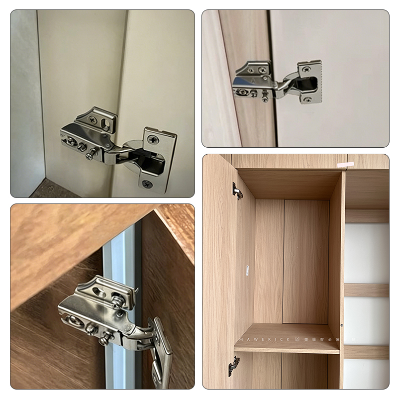 Thickened 35mm Cup Diameter Hydraulic Soft Close Hinge Detachable Base Full Overlay for Wardrobe & Cabinet Doors