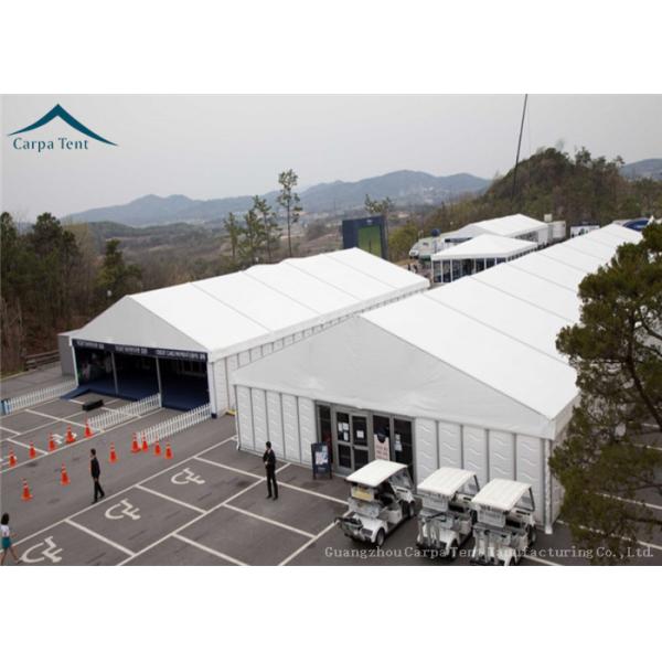Large Rainproof Clear Span Buildings For Temporary Warehouse , ABS Side Wall