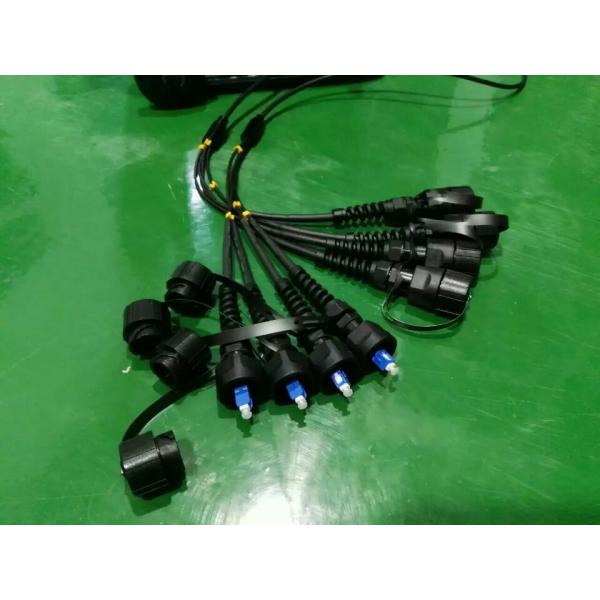 Black SC/APC Single Mode Single Fiber Optical Patch Cable 7.0mm LSZH PE PVC