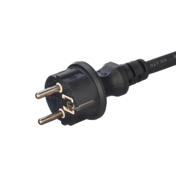 EU 2 Poles Socket Female End Type Oxygen Free Bared Stranded Copper Conductor Material Distributed Outlet Extension Cable