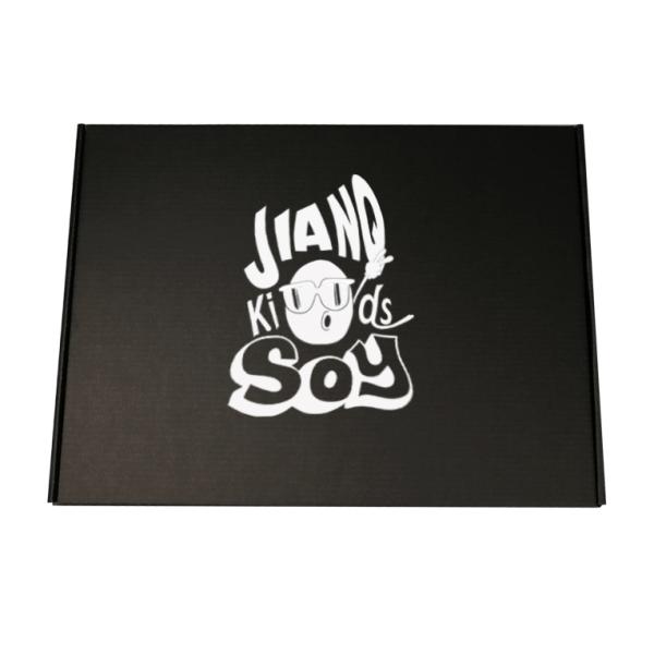 Black Shipping Corrugated Cardboard Shipping Box Foldable Paper Printing