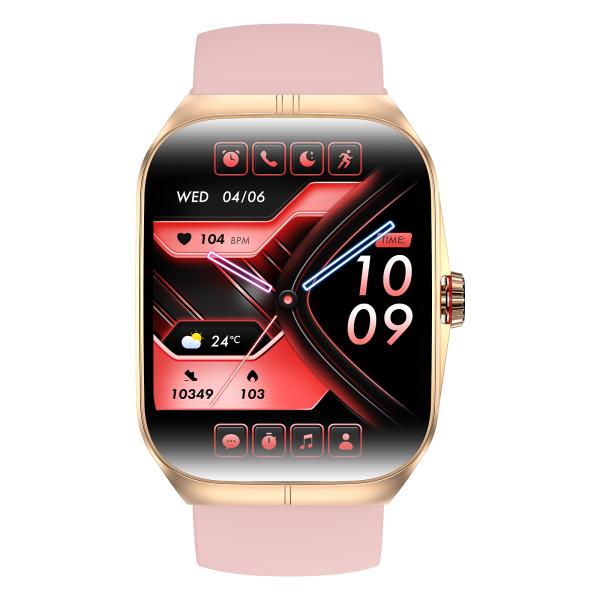 FitCloudPro Compatible Square Shape Smart Watch Voice Control Bluetooth Calling Smartwatch