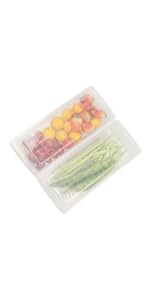 Containers With Removable Drain Plate And Lid, Stackable Portable Freezer Storage Containers - Tray