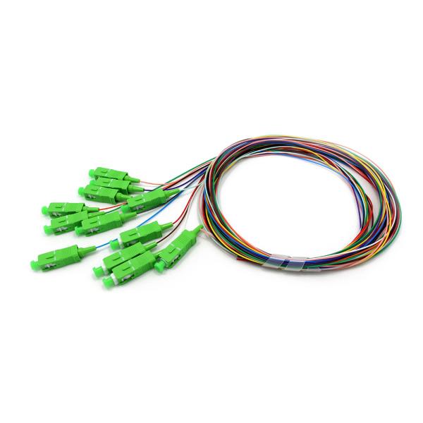 SC APC Fiber Optic Pigtails G657A2 Single Mode 900um Buffered FTTH