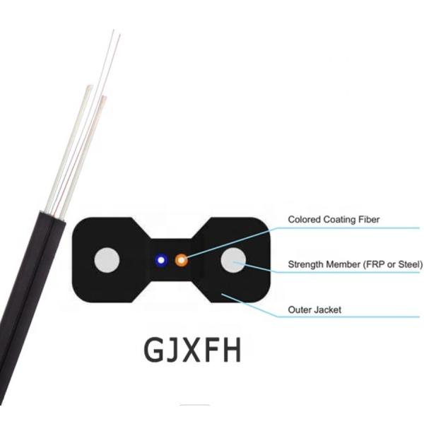 Kfrp Strength FTTH Fiber Optic Drop Cable LSZH Jacket