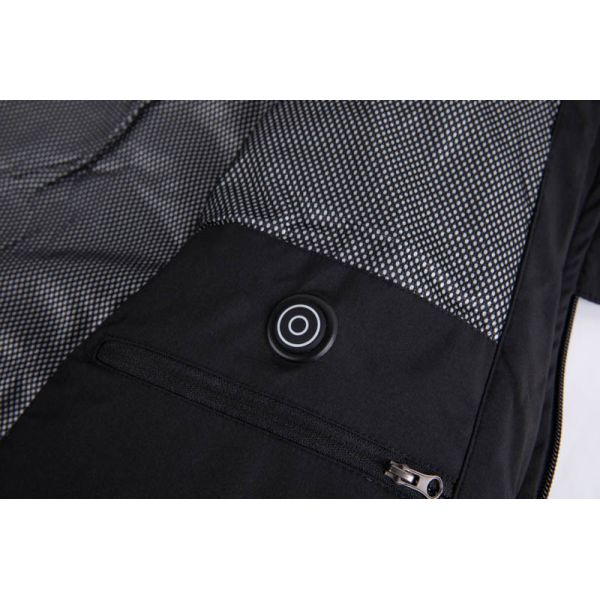 Men's USB Heated Outdoor Jacket with Windproof Water-Resistant Shell and Quilted Insulated Lining
