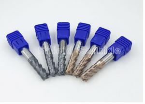 Quality 4 Flute Carbide Flat End Mill Straight Shank For High Hardness Steel for sale