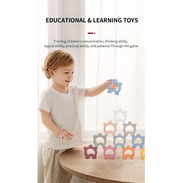 Infants Silicone Dominoes 10 Pieces Baby Silicone Toys Entertaining