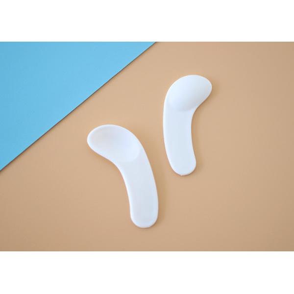 White 33.5mm Plastic Cosmetic Spoon Makeup Spatula