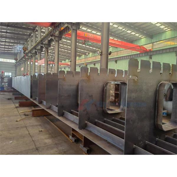 Completed steel workshop building