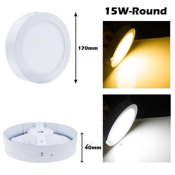 9W 15W 21W Surface LED Flat Panel Down Light Mount Wall Ceiling Lamps Warm Cool White