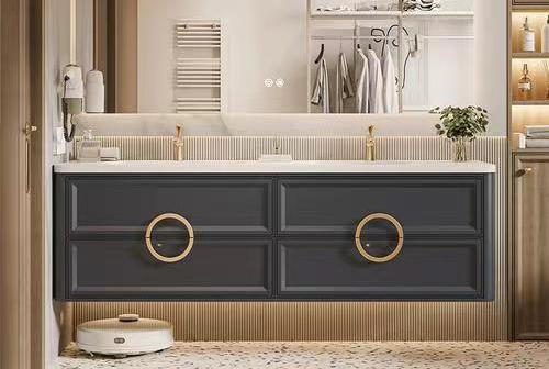 Efficiently Organize Your Bathroom with Our Customizable Modern Floating Vanity Cabinet