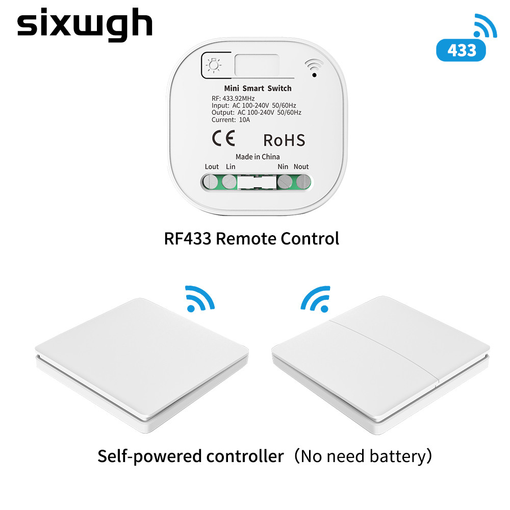 2a 250v Whz01 Zigbee Smart Switch Rounded Corner Interrupter Rf433 Homekit