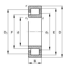 NJ2310-E-M1-C3 FAG Cylindrical roller bearings