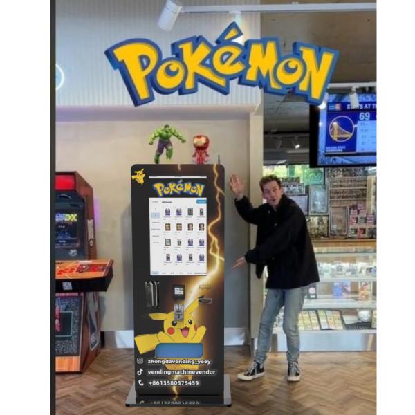 21.5'' Touch Screen Vending Machine for Trading Cards with Elevator Support with Canadian Bill and Coin and Credit Card