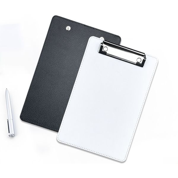 A4 A5 Sublimation Document Folder Leather Clipboard For Office Materials Heat Transfer Writing Board For Receipts And Documents