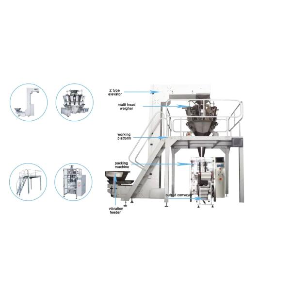 Multifunctional Automated Packaging Machine PLC Control For Fried Food