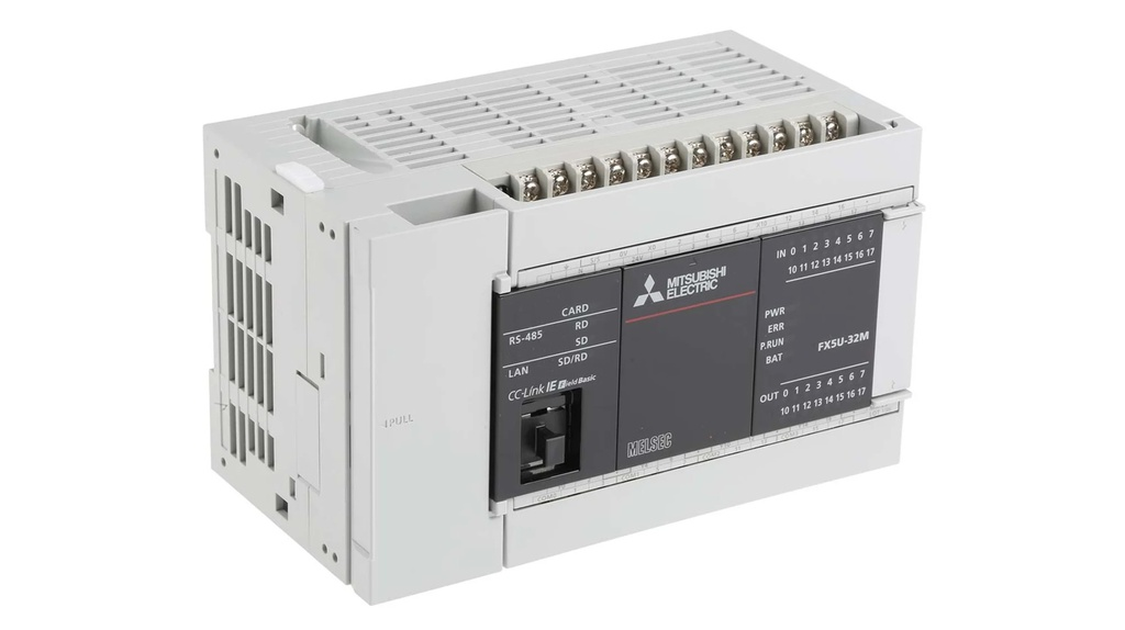 Mitsubishi PLC Module FX5U 32MT ES Offering 64k Step Program Capacity 32 Built In Inputs Outputs and High Speed Counters