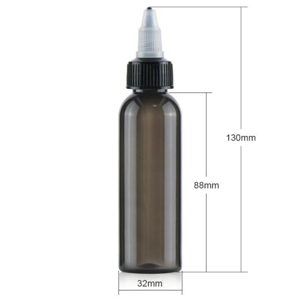 Black PET ODM 80ml Twist Top Plastic Squeeze Bottles