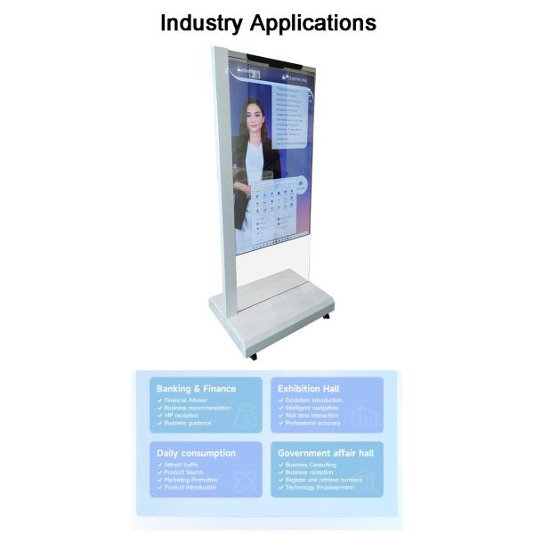 55 inch AI Digital OLED Transparent Display Kiosk