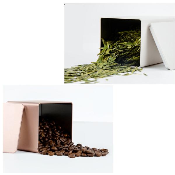 Square 0.23mm Tinplate Tea Tin Boxes Screen Printing