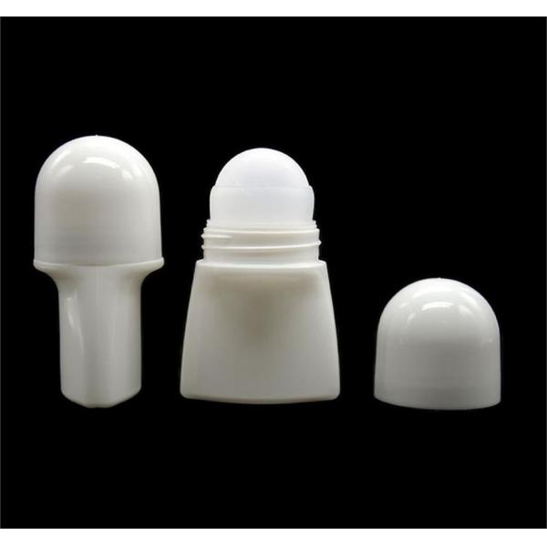 50g Flat Shape Roll On Deodorant Bottles Containers With PP Roller 60 X 48.5MM