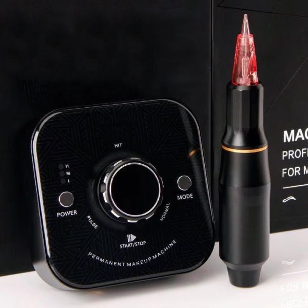 Professional Ameia Wireless Microblading Machine Digital for PMU Tattoo Pen for Custom Skin Eyebrow Permanent Battery Connection