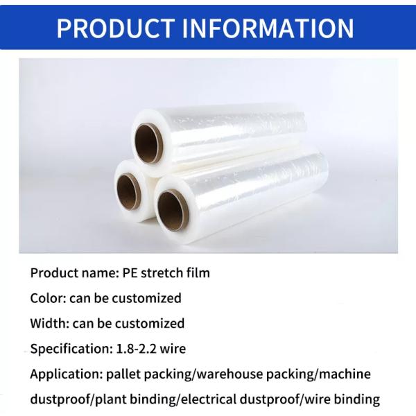 LLdpe Polypropylene Stretch Film Roll Shrink Wrap Plastic Rolls