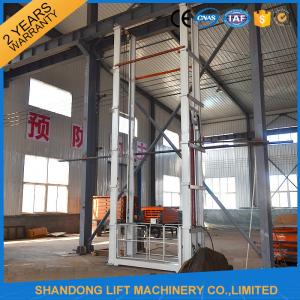 Quality 1.5 tons 5 m Hydraulic Outside Guide Rail Vertical Cargo Lift for Building Warehouse for sale
