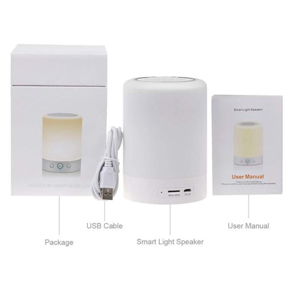 Wireless Romantic LED Light Bluetooth Speaker With Smart Touch LED Mood Lamp