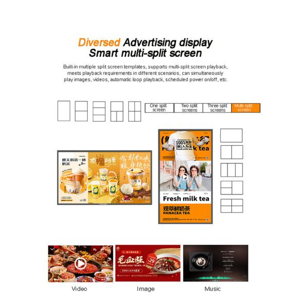High Brightness Hanging Shop Dual Sided LCD Display window display Player