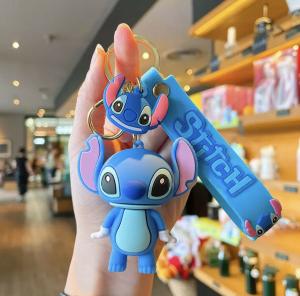 China Stitch Disney PVC Keyring 3D Keychain Pendant Bag Charm on sale