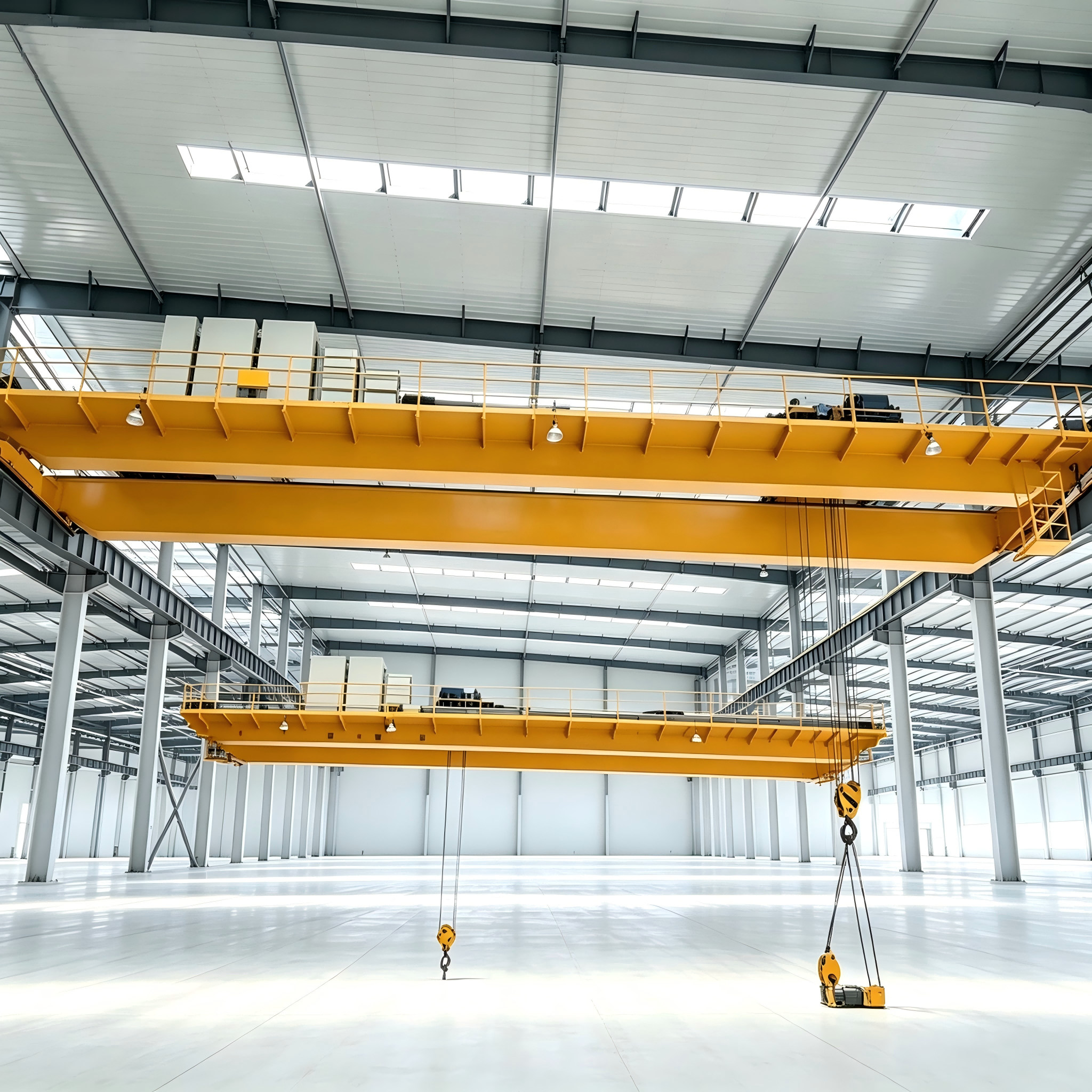 15t frequency conversion multi‑direction limit protection buffer device Double Girder Overhead Crane for steel workpiece hoisting metal processing