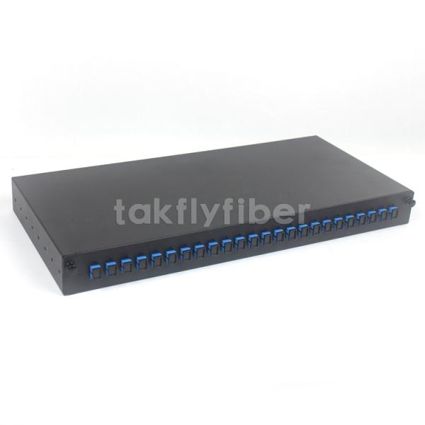 Fixed Rack Mounted 24 Port SC Fiber Optic Patch Panel Installed For FTTH FTTX