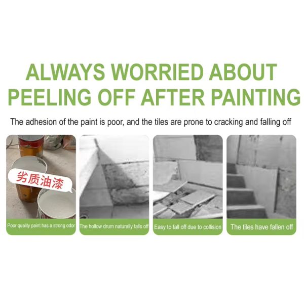 Waterproof Ceramic Tile Paint with Strong Adhesion and Environmentally Friendly Acrylic Coating for Bathroom and Pool Renovation